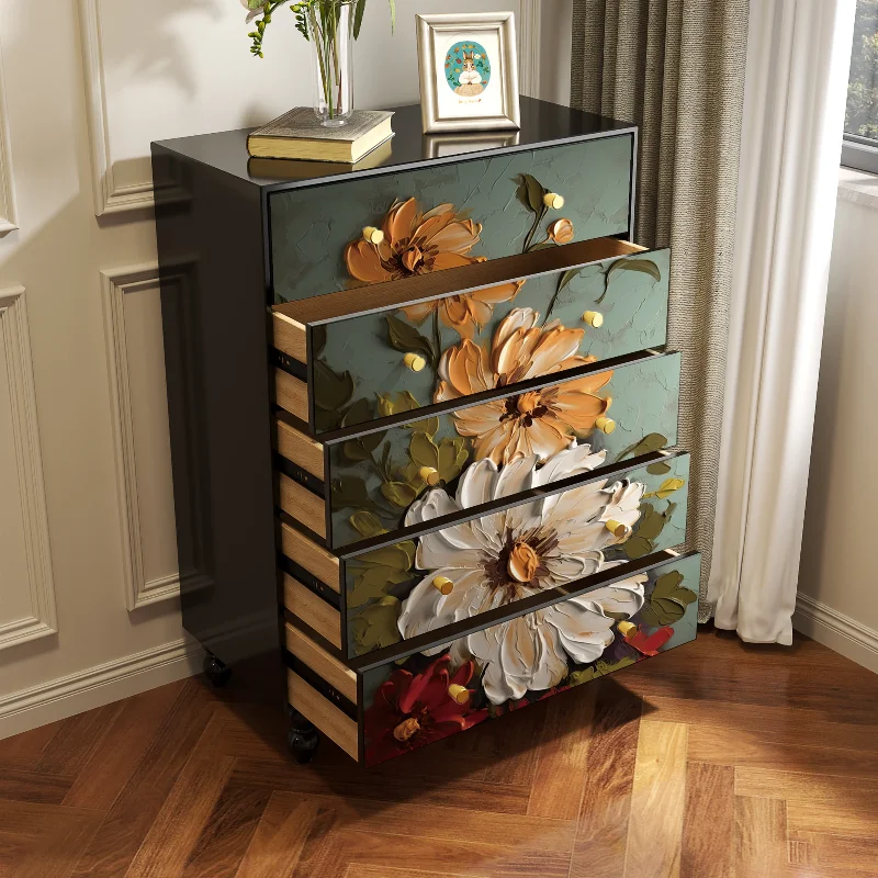 

Французский средневековый комод из цельного дерева, ресторан B & B, декоративный шкаф для отеля, шкафчик для гостиной, настенный комод для хранения d