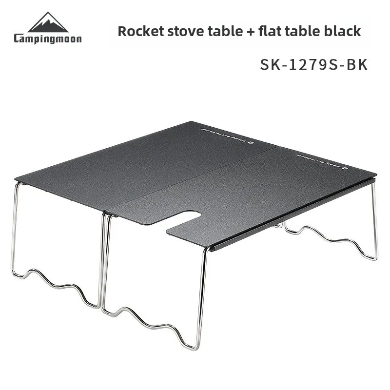 CAMPINGMOON Ultralight Camping Mini Table Folding Aluminium Alloy Cook Stove Table Portable Travel Outdoor Bbq Hiking Desk Table