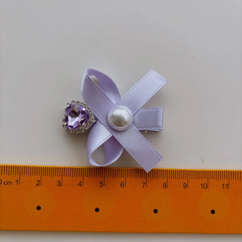 Sweet Princess Lace Bow Fabric Hair Clip Cute Side Bangs Press Clip for Girls Hair Claw Adorable Child Hair Accessories image 4