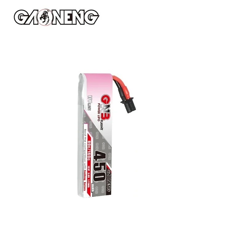 GAONENG-GNB 1S Bateria LiPo, 450mAh, 3.8V, HV, 80C, 160C, A30 Cabo para BetaFPV Beta75X, Happymodel Móvel 6, DIY Plug VS BT2.0