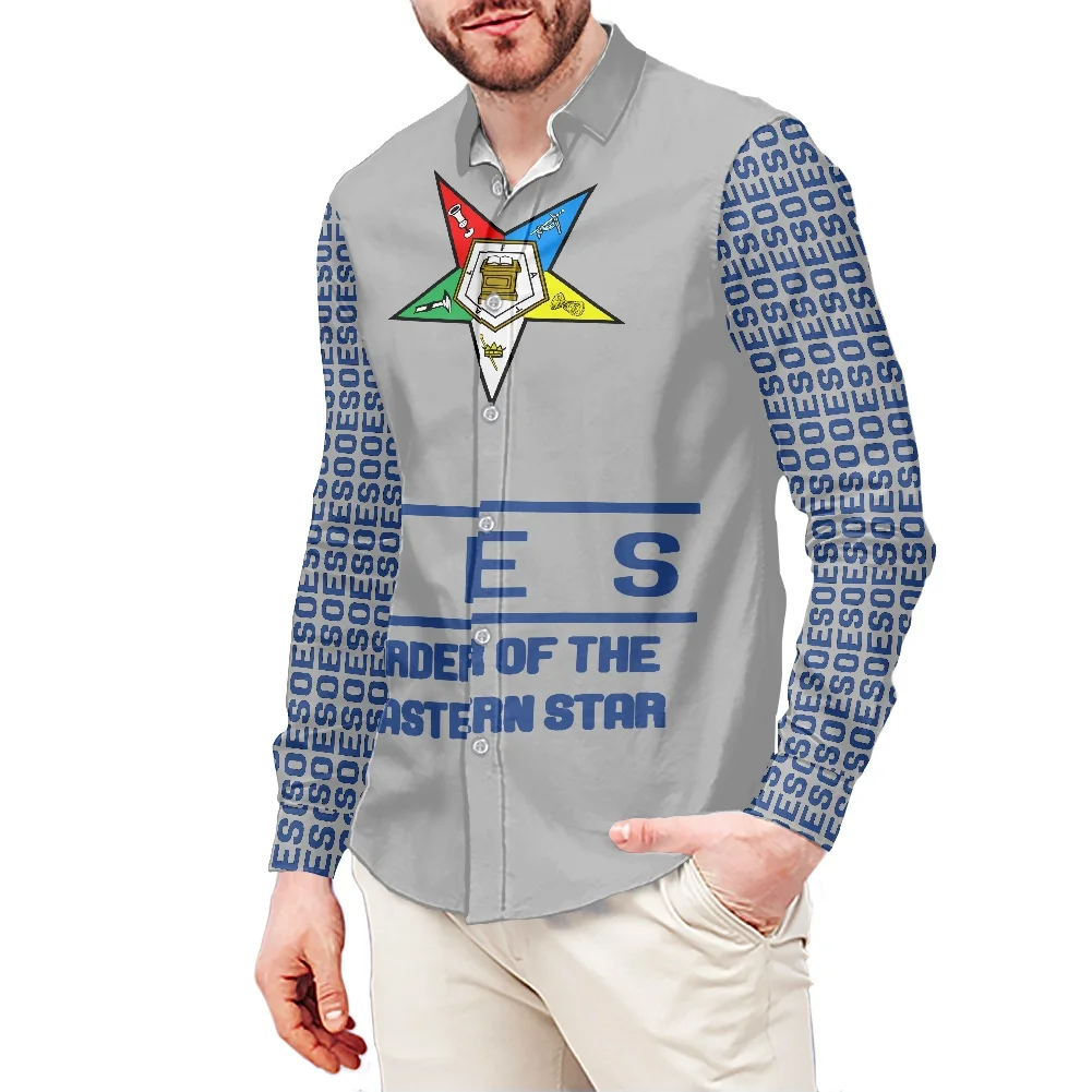 

2022 Spring Autumn Men Fashion Shirts Turn-down Collar Buttoned Shirt Men's Casual Digital Printing Long Sleeve Tops Streetwear