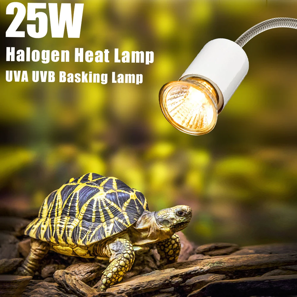 1PC/2PCS 25W Halogen Heat Lamp UVA UVB Basking Lamp Heater Light Bulb for Reptiles Lizard Turtle Aquarium