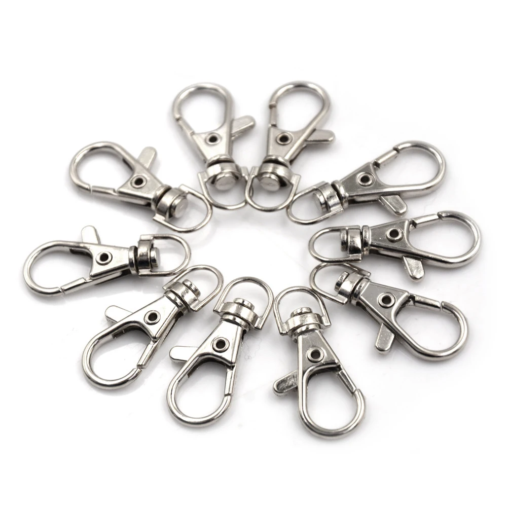 10Pcs/set Lobster Clasp Swivel Trigger Clip Snap Hook Bag Car Key Rings Keychain-New