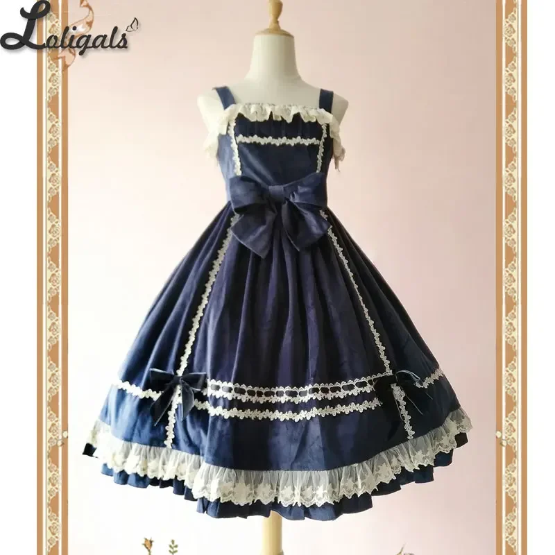 Honey Sugar-Robe Lolita JSK en velours côtelé doux, Infanta