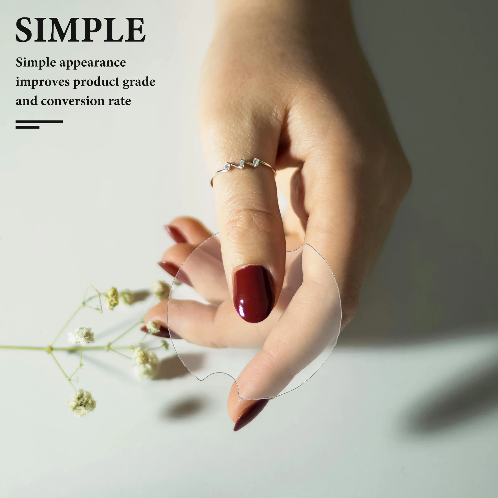 

10Pcs Plastic Ring Display Stand Round Sheets Jewelry Organizer Clear Storage Holder for Shop Shows Photo Prop