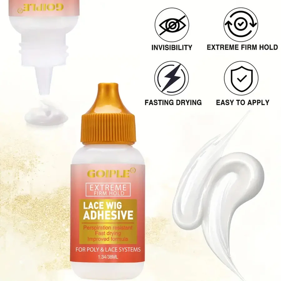 مجموعة ملحقات الشمع الناعم اللاصق للشعر المستعار، غراء غير مرئي سريع الجفاف للشعر المستعار، عصا شمع بقعة، جل التحكم في الحواف للشعر المتطاير