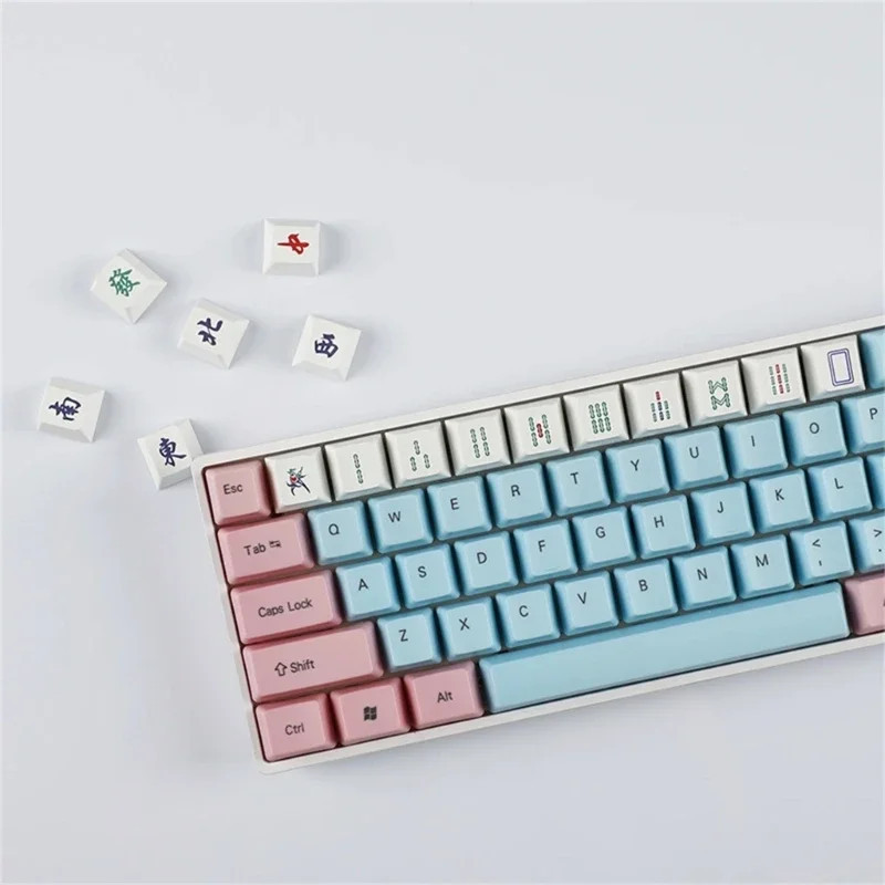 16pcs متانة pbt mahjong keycaps لألواح المفاتيح الميكانيكية MX تخصيص تجربة الكتابة وليس keycaps