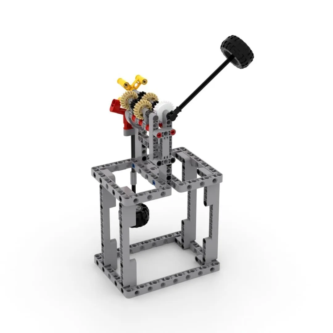 Children's assembly block 4369 small particle technology mechanical gear model assembly lever escapement mechanism set toy gift