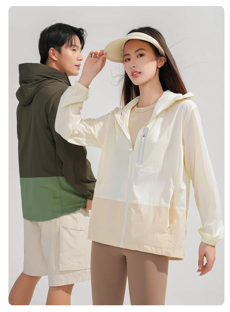 LNGXO Damen Herren Wasserdichter Anti-UV-Windbreaker Camping Klettern Trekking Wanderjacke Unisex Schnelltrocknender Sonnenschutzmantel – Detail 17