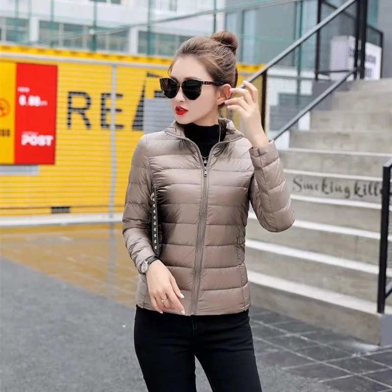 Plue Größe Herbst Winter 90% Ente Unten Jacke Frauen Ultra Licht Unten Jacke Feder Jacke Plus Frauen Mantel Windbreaker Mäntel