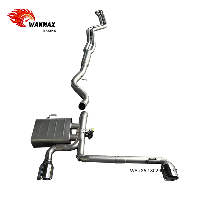 

Выхлопная система Catback из нержавеющей стали с глушителем для BMW 325i E90 2006 года, 3 л, равнодлинная