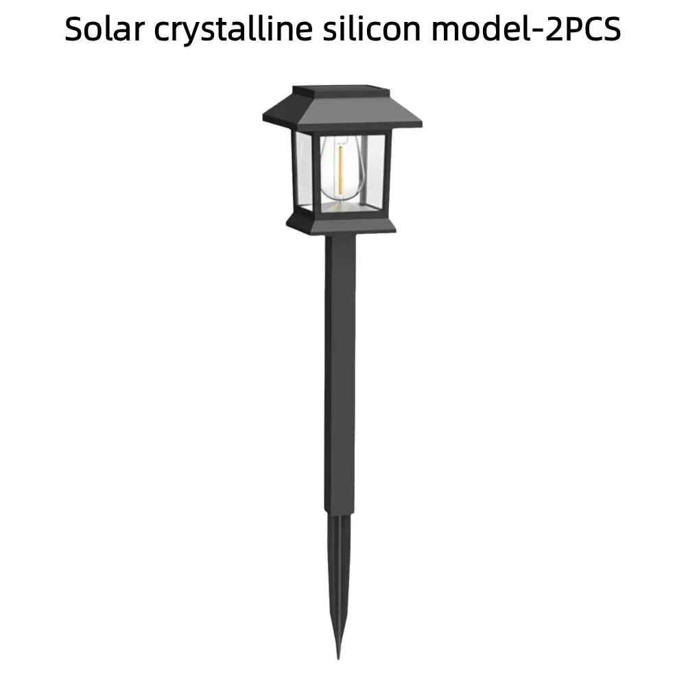 Solar Powered Solar Lawn Lights Warm Light Easy Installation Outdoor Garden Lights Energy Saving Plug-in Design Landscape Lights