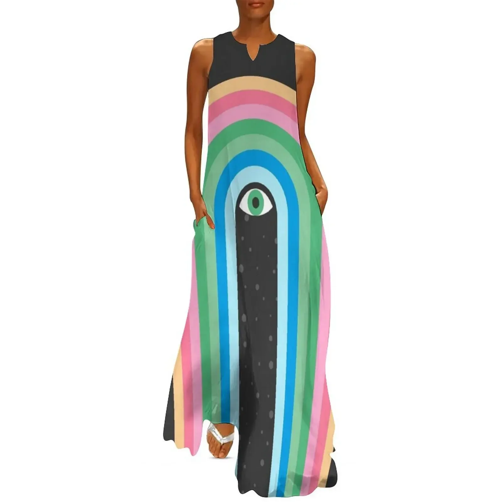 

Galaxy Tears Long Dress Women's summer suit Beachwear Clothing Dress