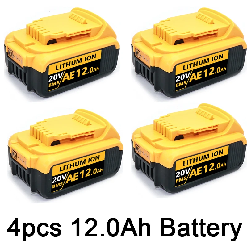 Für DeWalt 20V 6,0Ah/8,0Ah/12,0Ah Wiederaufladbare Li-Ionen-Batterie für Dewalt DCB184, DCB200, DCB201, DCB205, DCB206 DCF845 DCD800