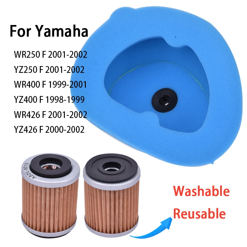 Air Filter Oil Filter For YAMAHA WR250 YZ250 WR400 WR400F YZ400 1999 WR426 YZ426 WR426F YZ426F WR/YZ250/400/426 F 2000 2001 2002