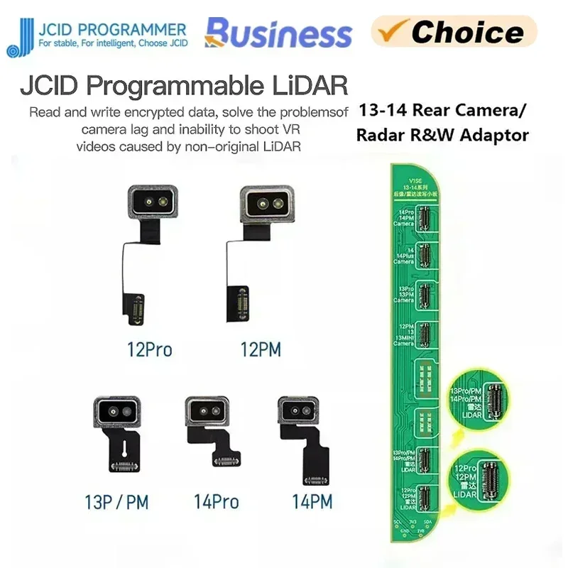 JCID V1SE V1SPRO Programmable LiDAR Radar FPC Cable For iP 12 13 14 PM Fixes Camera Delay Inaccurate Ranging VR Scanning Repair