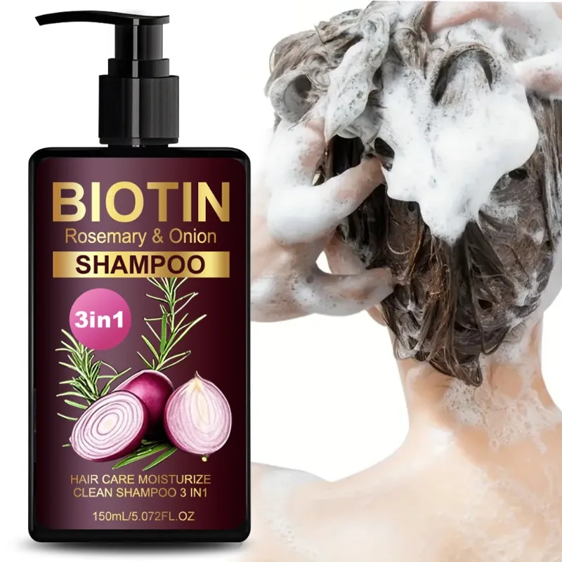150ml BIOTIN Rosemary & Onion SHAMPOO Cleanse, Nourish, Repair and Strengthen Hair