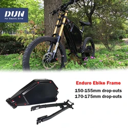 Enduro Ebike Frame Black Color for 3000W/5000W/8000W Motor Electric Bicycle Waterproof Inside Battery Fork with Suspension