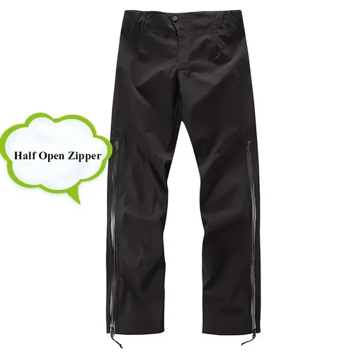 Imagen 2 del producto NUONEKO, pantalones de senderismo impermeables de verano para hombre, cremallera abierta lateral, carcasa dura, pantalones sueltos de secado rápido para exteriores, escalada, senderismo, Camping