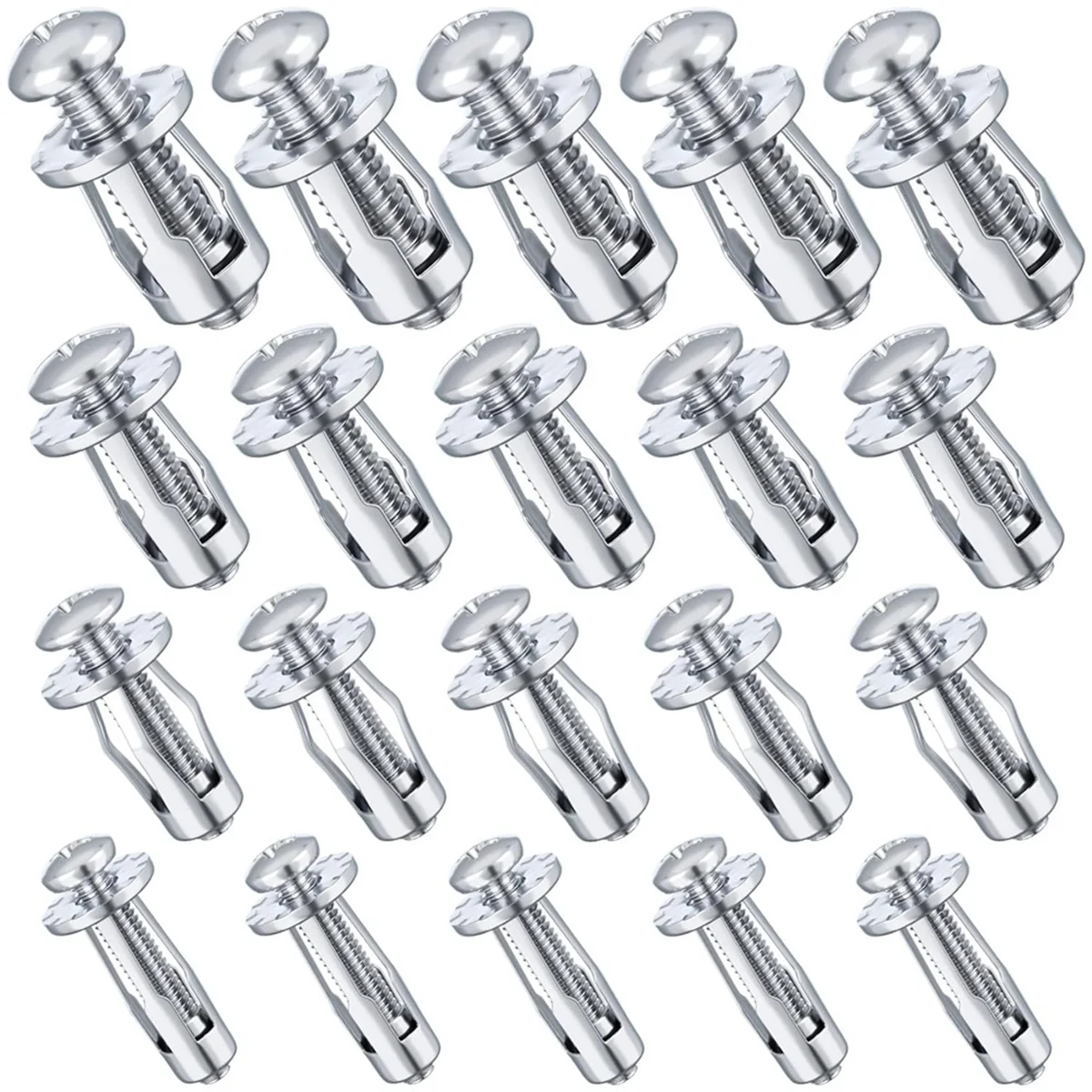 

AT77 20pcs M 4 M5 M6 M8 Jack Nuts, Carbon Steel Expansion Screw Nut Fasteners for Securing Plate Frame Container Tag