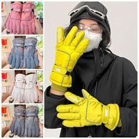 New Winter Warm Touchscreen Ski Gloves Windproof Snow Snowboard Outdoor Plush Mittens Thicken Non-slip Cycling Gloves