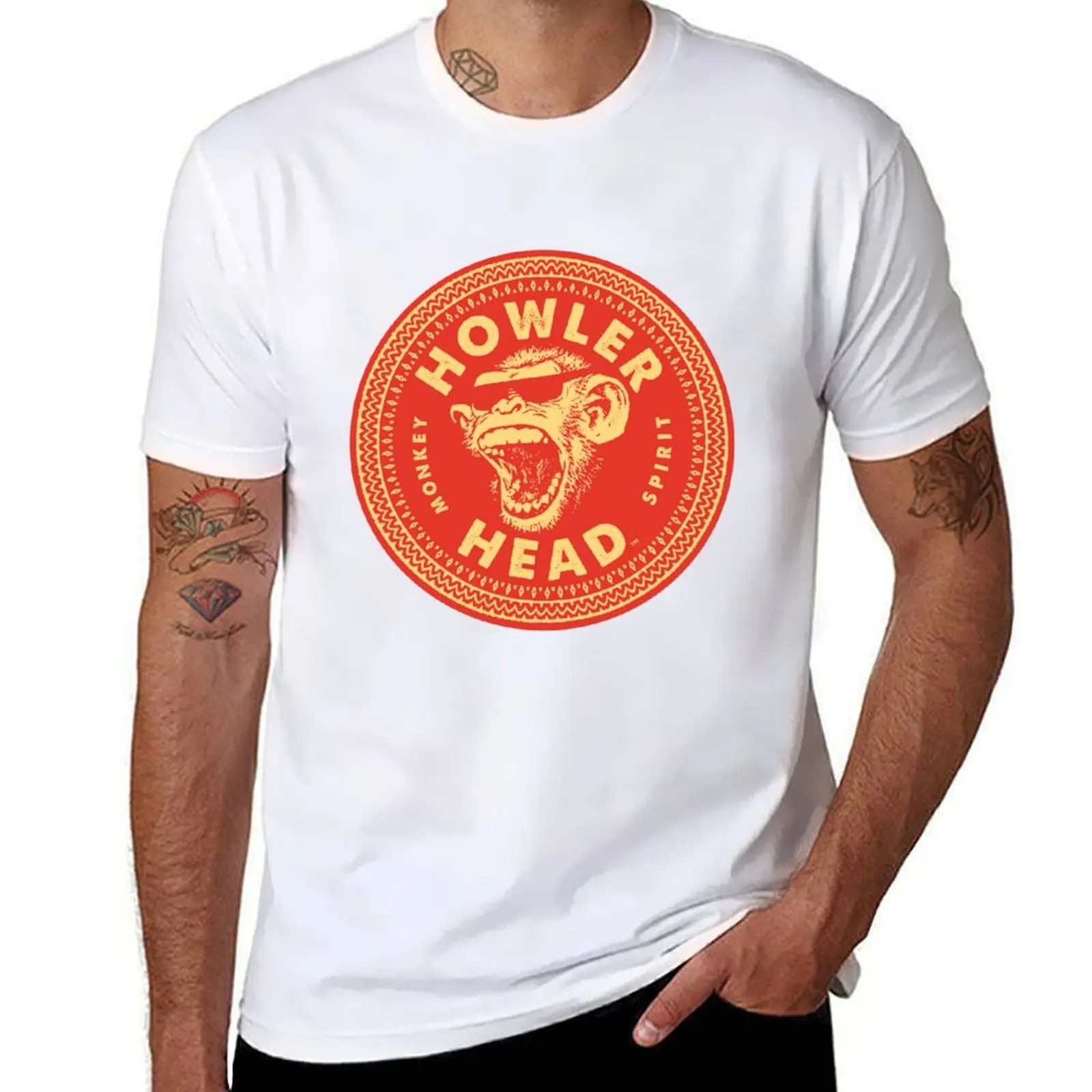 Camiseta Howler Head Monkey Spirit, camiseta lisa para hombre, camisetas para hombre, camiseta informal