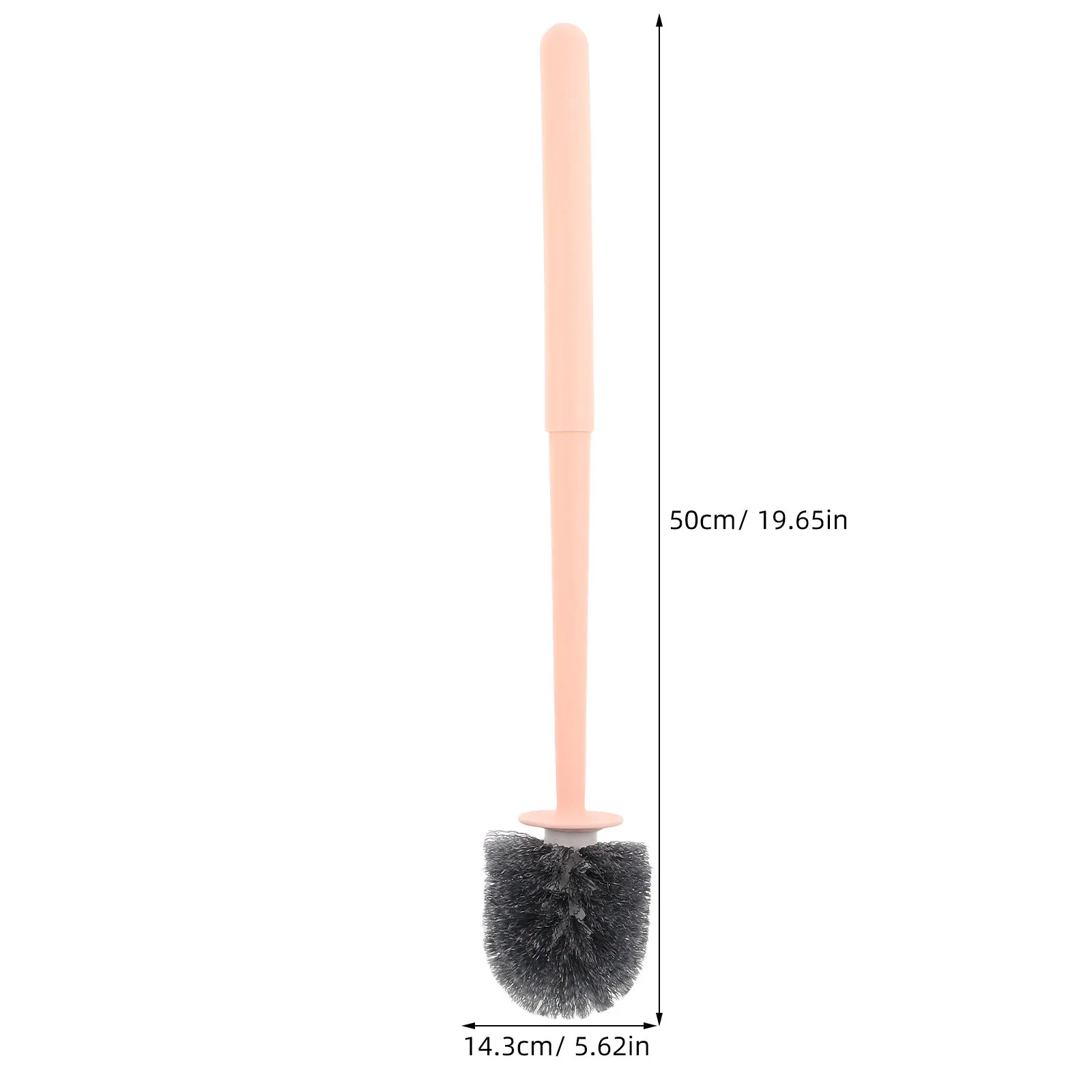 2Pcs Toilet Brush and Holder Set - Space Saving Freestanding Toilet Bowl Brush with Long Handle for Tiles Corners Deep Clean