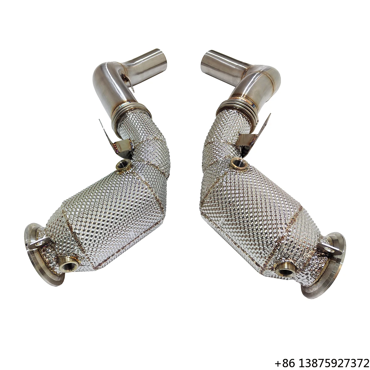 

Ecnal for 650i 550i F10 F12 F13 Stainless Steel Sports WITH HEAT SHIELD Downpipe