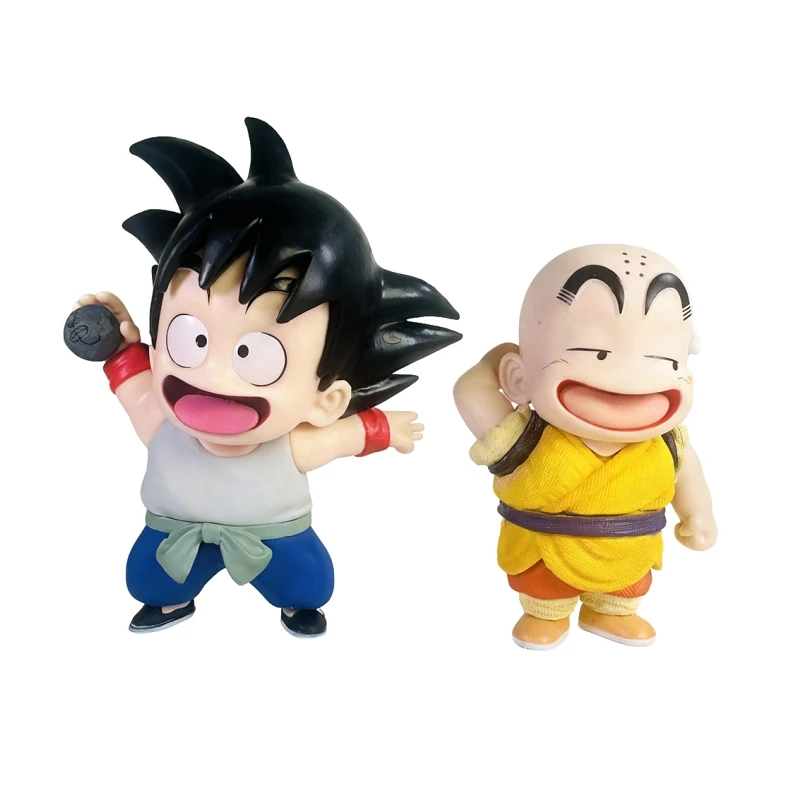 4 estilos dragon ball anime estatueta son goku figuras krillin infância modelo pvc estátua ornamentos coleção brinquedos presente de aniversário