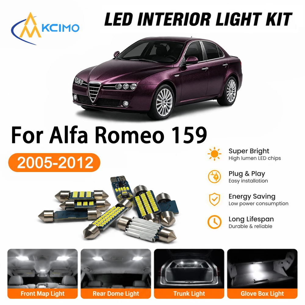 High Quality Atmosphere LED Interior Lightng Kit For Alfa Romeo 159 2005-2012 Long Lasting, Easy Install Cozy Ambient Map Light