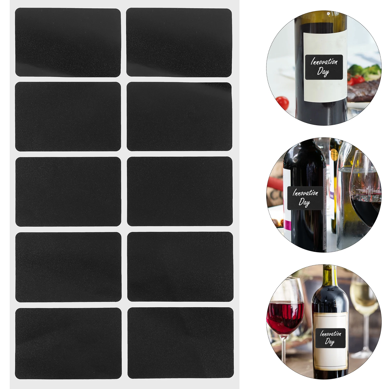 

Blackboard Stickers Bottle Identification Blank Tags Name Calendar Adhesive Labels Water Proof As