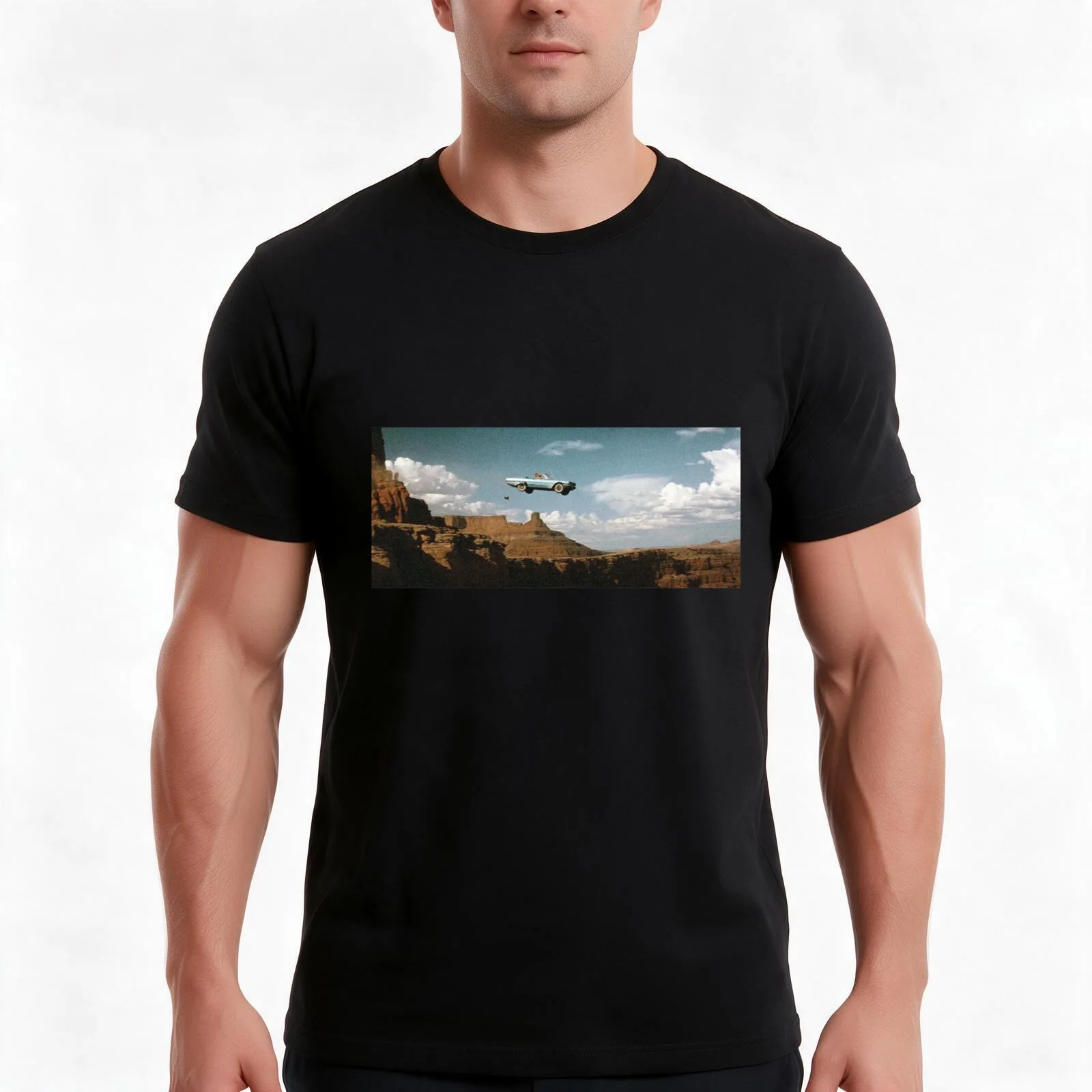 THELMA AND LOUISE CAR T-Shirt, Summer Casual Cotton Tee, Oversized Streetwear Tops, Vintage Graphic Print, Unisex Men Women