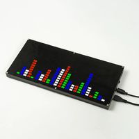 DIY LED Music Spectrum Display Kit 4 Color 24*16 Dot Matrix Rhythm Lights Electronic Soldering Kit with Power Cable DC5V