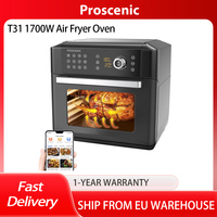 Proscenic T31 1700W Air Fryer Oven, App Control,15L Large Capacity, 12 Presets, 360 Degree Air Circulation, Flipping Reminder