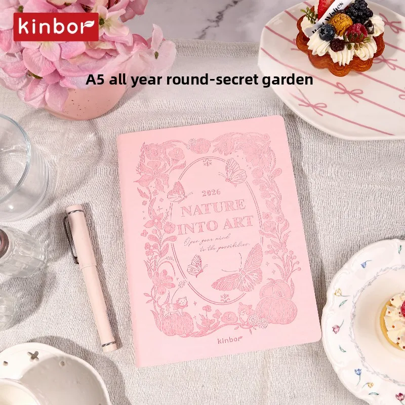 2026 Kinbor Notebook Planner A5 A6 Agenda Jurnal Sepanjang Tahun Jadwal Garis Waktu Harian Rencana Mingguan Catatan Kalender Manajemen Waktu
