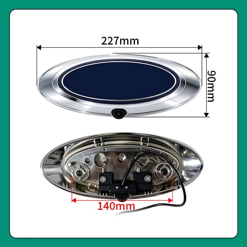 AHD Dynamic Trajectory Vehicle Rear View Reverse Logo Camera for Ford Ranger T6 T7 T8 XLT Edge F-150 F-250 F-350 Explorer