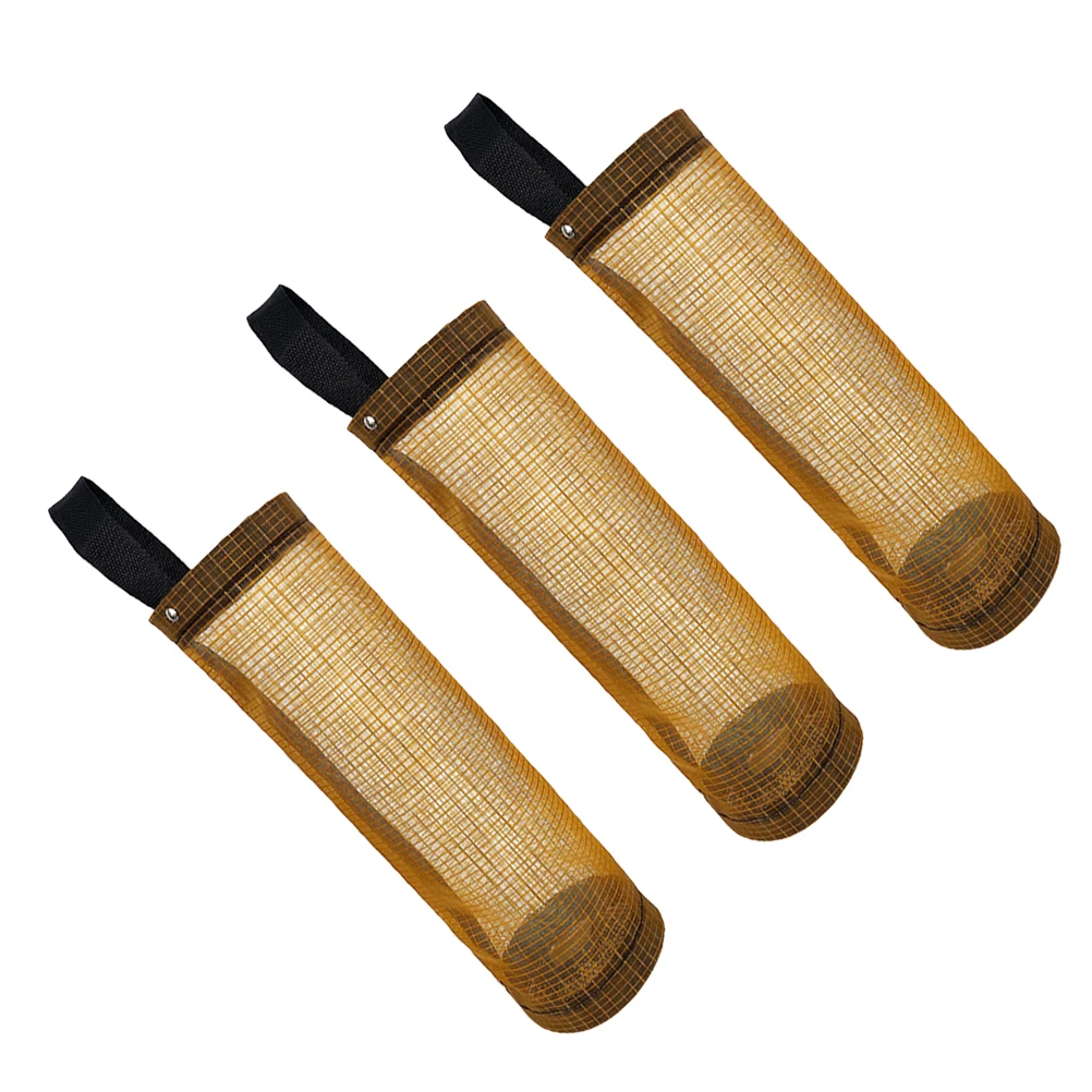 

3pcs Grocery Storage Bags Nylon Kitchen Trash ganizer Hanging Design Reusable Dispenser Plastic Baggie Holder