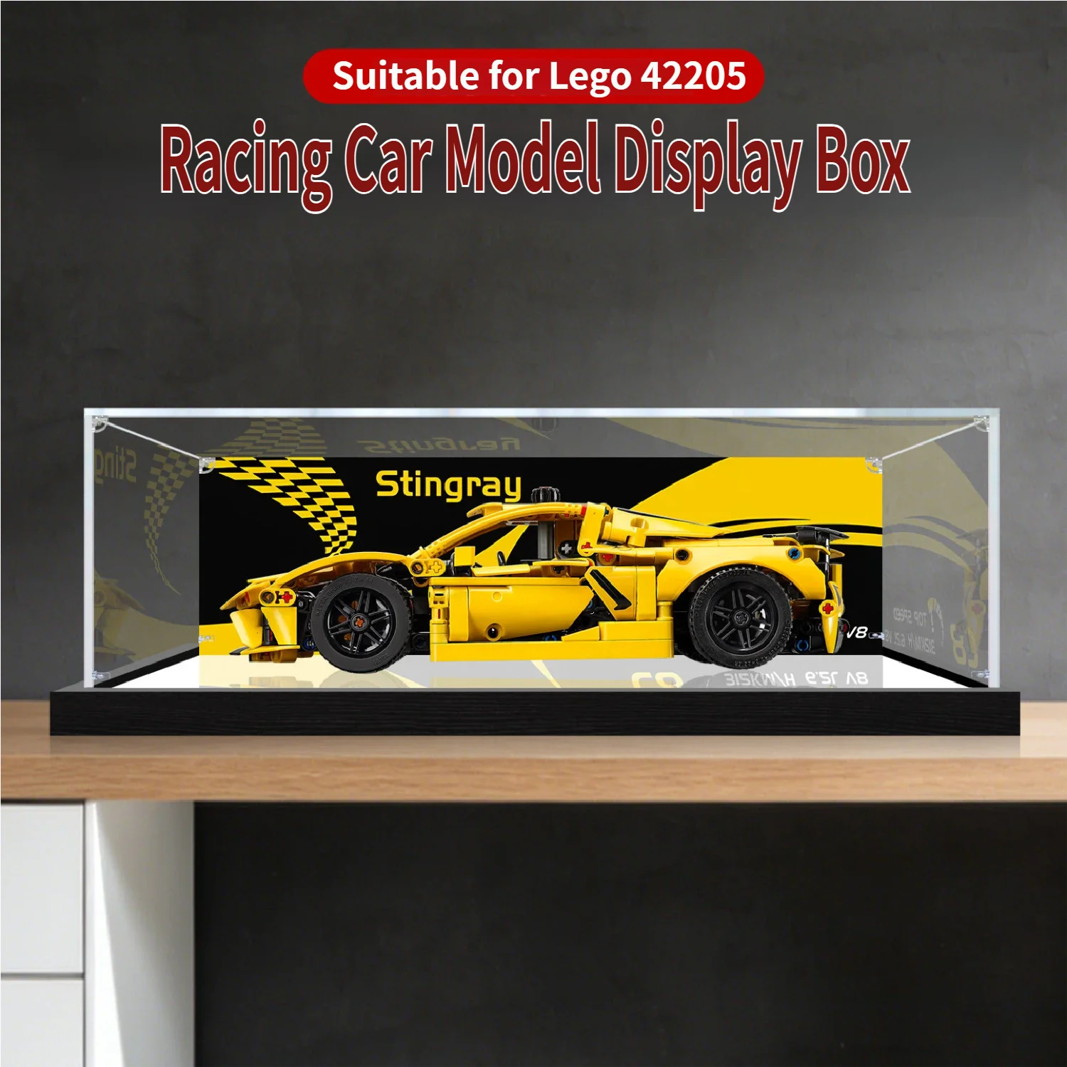 

Акриловый демонстрационный бокс для Lego 42205 Racing car, пылезащитный, прозрачный, совместимый с 42205 (только бокс)