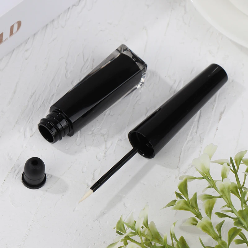 1Pc 3ml Empty Eyeliner Tubes Bottles Black Containers Eyeliner Tube Eyelash Growth Liquid Tubes Makeup Tools