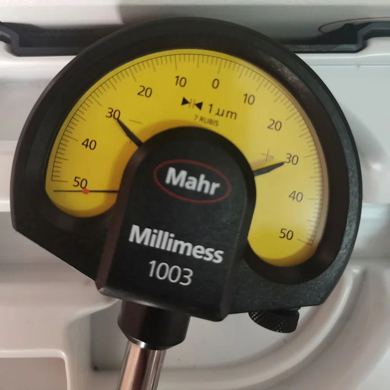Mahr Millimess Mechanical Dial Comparator Indicator, 1003 4334000 ±50 μm/ 1μm , 1002 4335000 ±25 μm/0.5um,1003XL 4334001