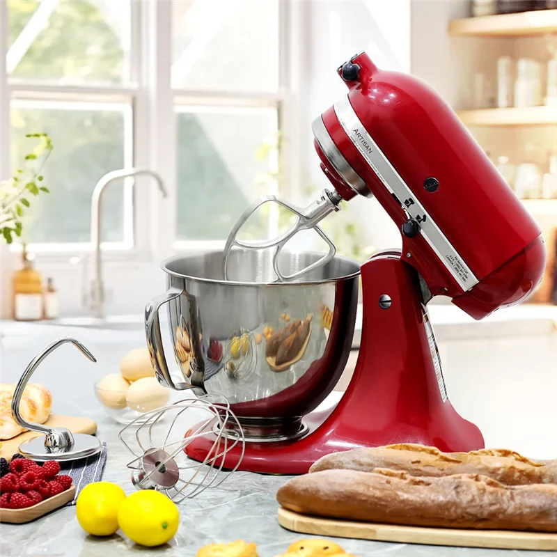 ABRW-Stainless Steel Accessories For Kitchenaid 4.5-5 Qt Tilt Head Stand Mixer, Includes 6 Wire Whisk, Flat Beater,Dough Hook
