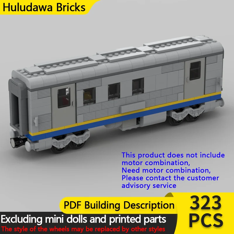 

City Car Model MOC Building Bricks Passanger Train Mail Car Modular Technology Children Holiday Gifts Assemble Toys Suit