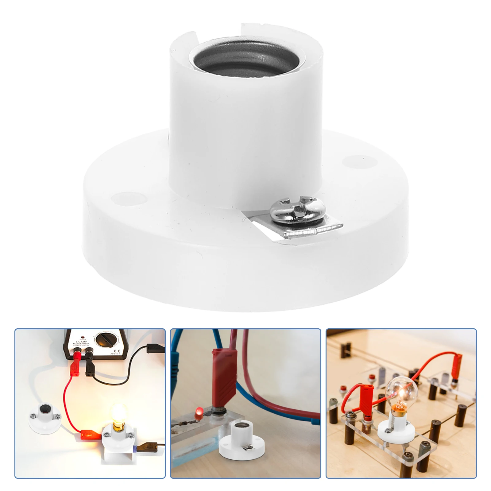 

10pcs Lamp Holder Light Socket Small Bulb Electrical Physics Experiment Replacement Lighting Accessories Durable Compact