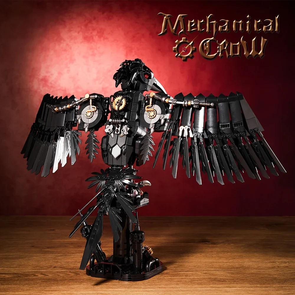 1018PCS Mechanical Creative Crow สัตว์ Building Blocks ชุดอิฐ DIY Assembly ตกแต่งสําหรับผู้ใหญ่ของขวัญวันเกิด