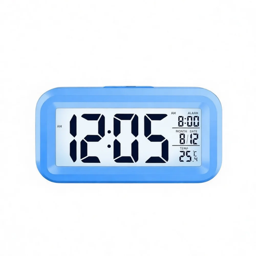 New 2026 Digital Alarm Clock For Teens Children Desktop Decoration Clock With Large LCD Screen Week Temperature
