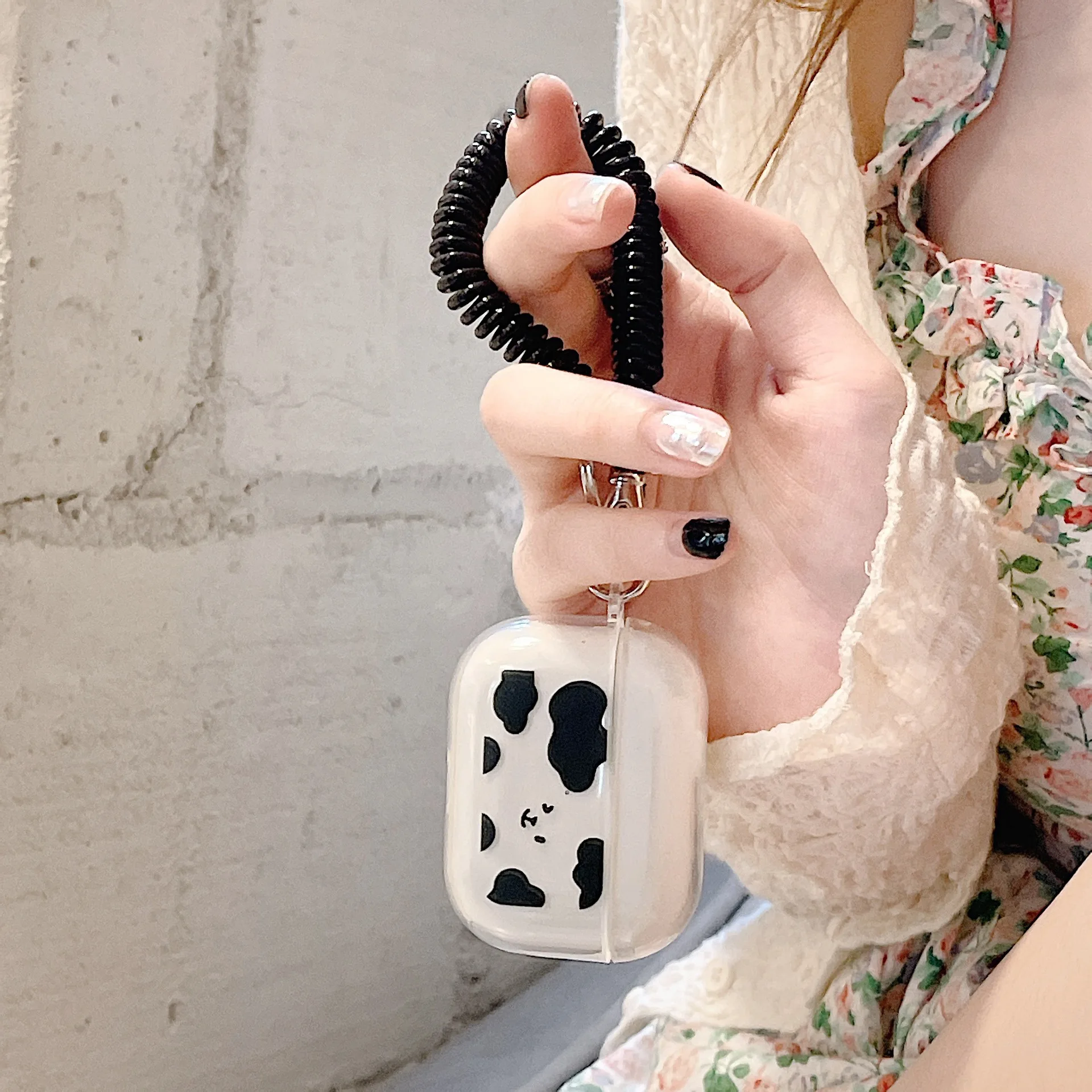 cow pattern suitable for Airpods1/2nd generation protective case For Apple Pro3rd generation earphone case transparent soft case