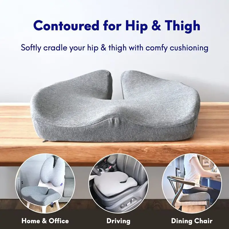 Coccygeal orthopedic pillow for relieving lumbago gel pad memory cotton U office chair and car massage seat, health protection