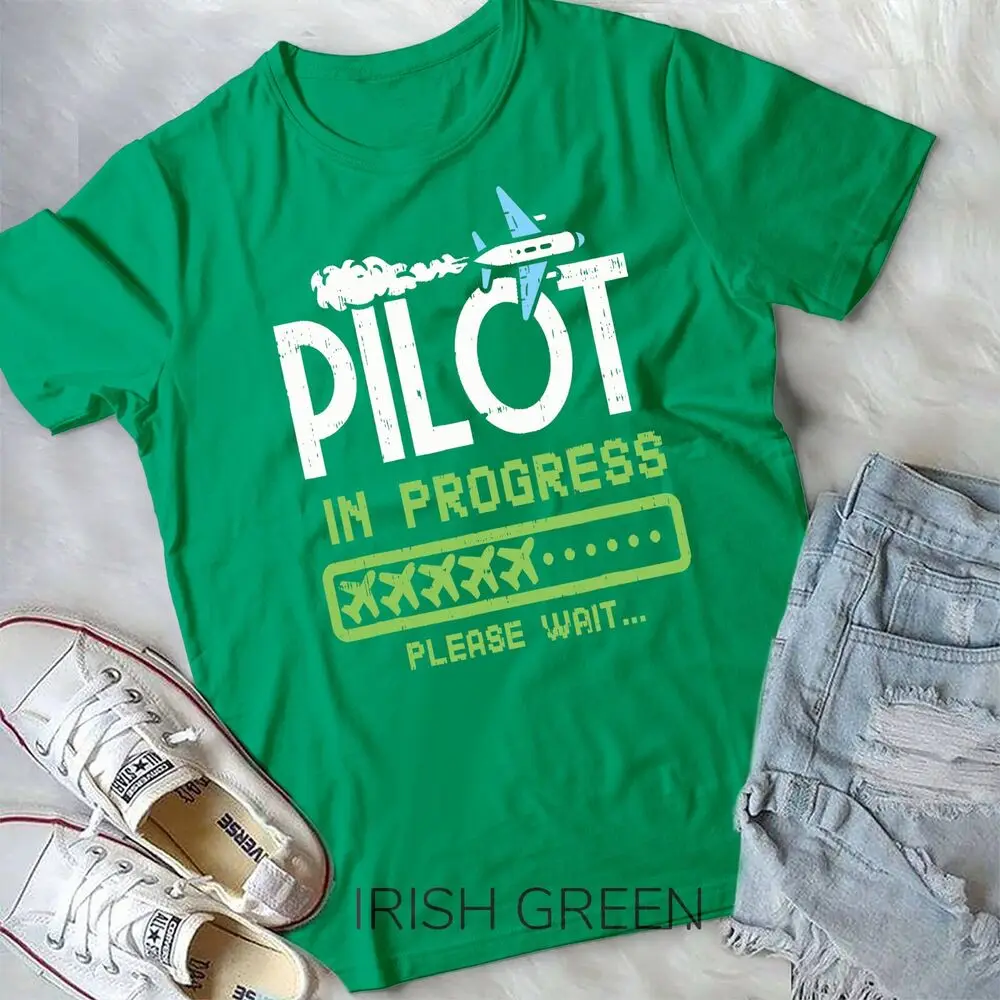 Kids Pilot In Progress, Future Pilot Airplane Lovers T-Shirt Unisex T-shirt