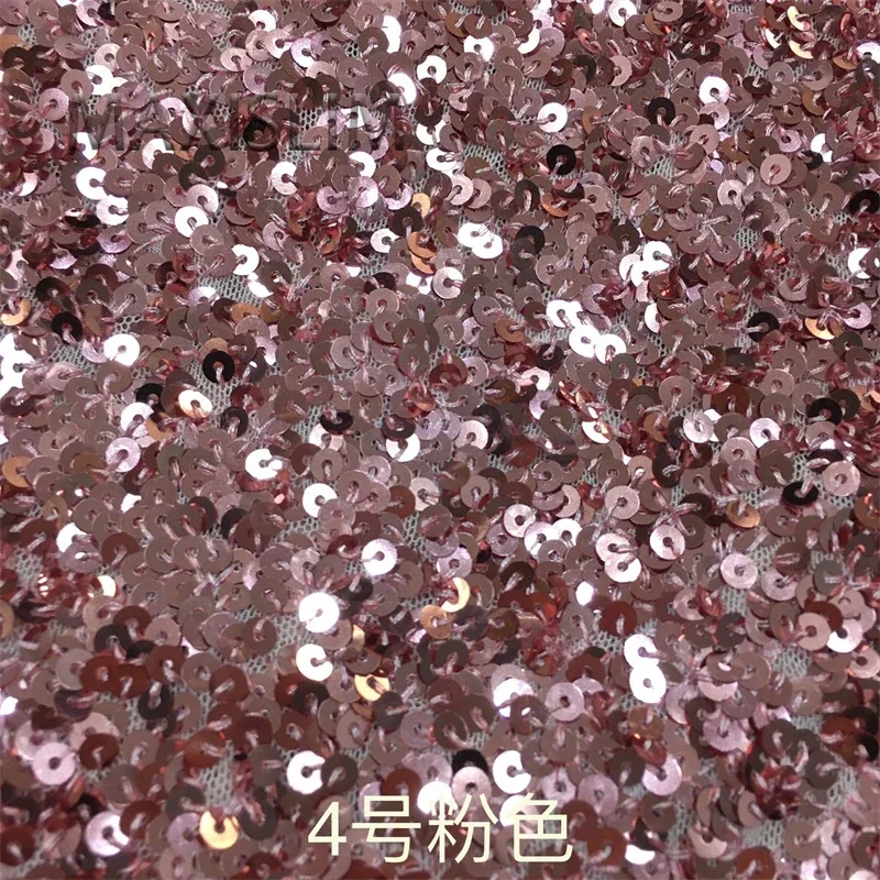 High Density 11Colors 5MM Slightly Elastic Mesh Embroidery Sequin Fabric Party Dresses Wedding Dress DIY Sewing Design Materials