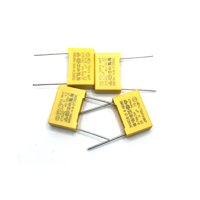 10pcs 275VAC X2 Series 1.5UF 155 Spacing 22.5mm 27.5mm 1.5UF275VAC Polypropylene Film Capacitor 0.01UF--2.2UF